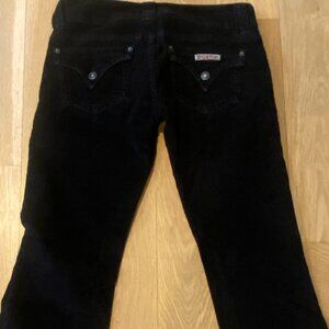 Hudson Low Rise Black Corduroy Pants